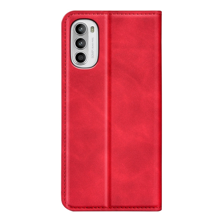 For Motorola Moto G52 4G Retro-skin Magnetic Suction Leather Phone Case