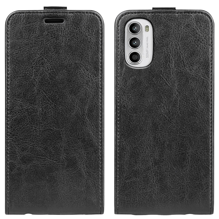 For Motorola Moto G52 4G R64 Texture Vertical Flip Leather Phone Case