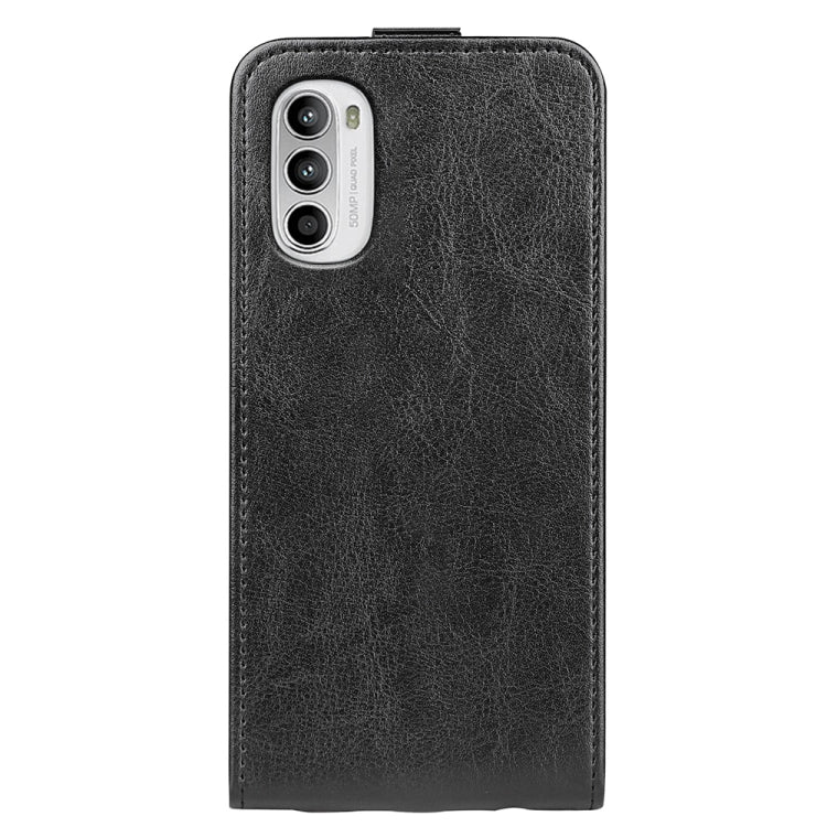 For Motorola Moto G52 4G R64 Texture Vertical Flip Leather Phone Case