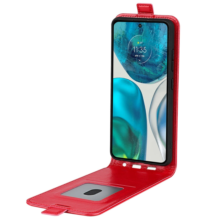 For Motorola Moto G52 4G R64 Texture Vertical Flip Leather Phone Case