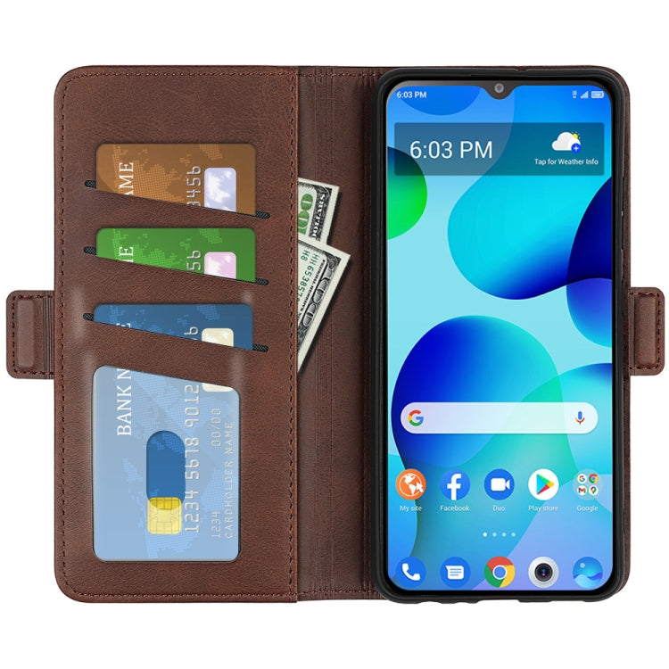 For TCL 30T Dual-side Magnetic Buckle Leather Phone Case