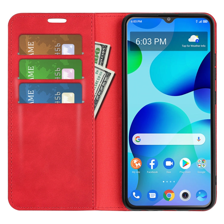 For TCL 30T Retro-skin Magnetic Suction Leather Phone Case