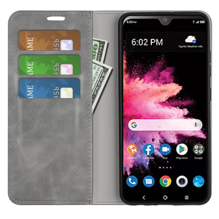 For TCL 30Z Retro-skin Magnetic Suction Leather Phone Case