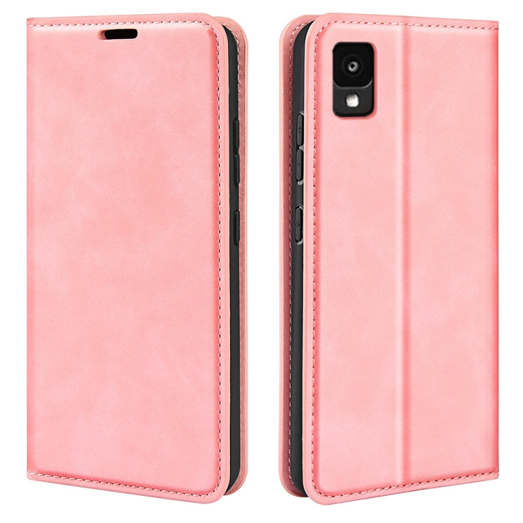 For TCL 30Z Retro-skin Magnetic Suction Leather Phone Case