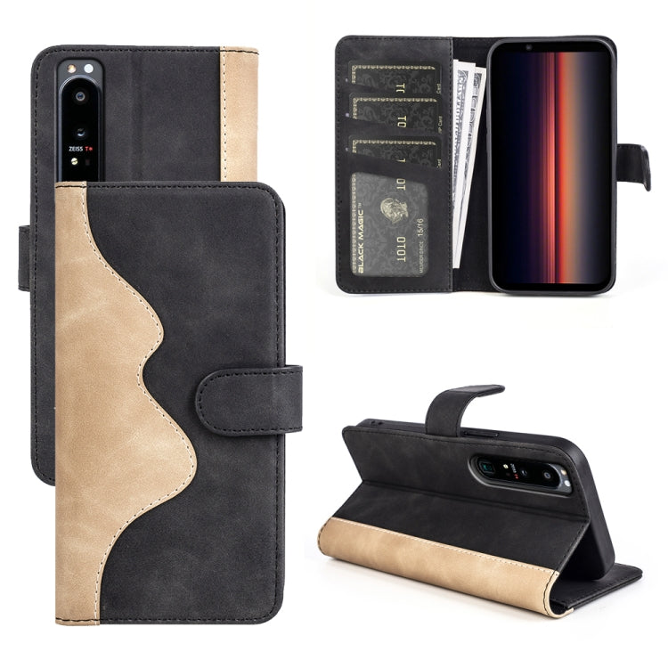 For Sony Xperia 1 IV Stitching Horizontal Flip Leather Phone Case