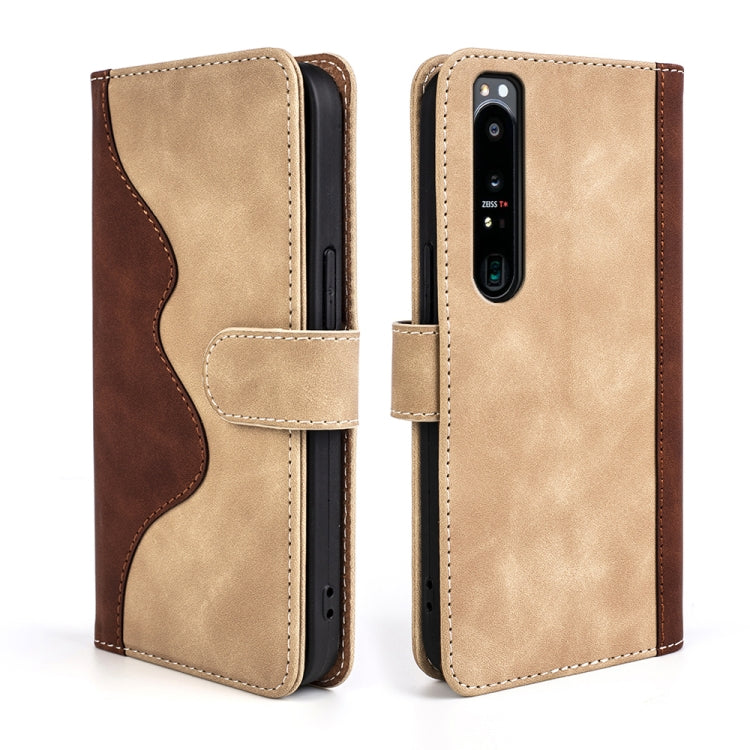 For Sony Xperia 1 IV Stitching Horizontal Flip Leather Phone Case