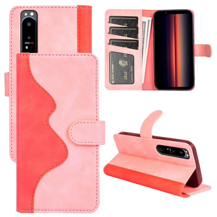 For Sony Xperia 1 IV Stitching Horizontal Flip Leather Phone Case