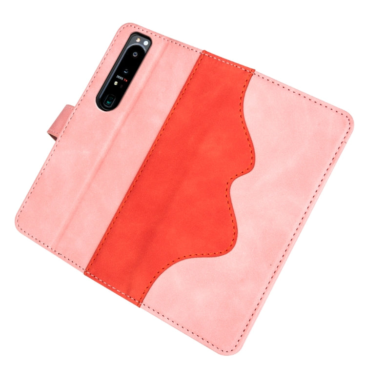 For Sony Xperia 1 IV Stitching Horizontal Flip Leather Phone Case