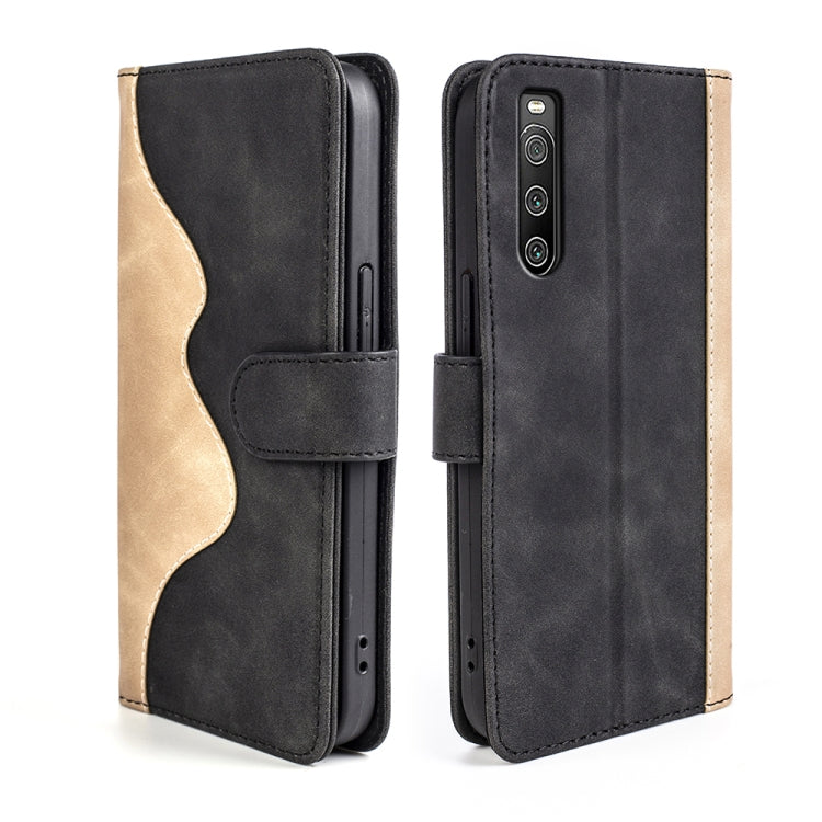 For Sony Xperia 10 IV Stitching Horizontal Flip Leather Phone Case