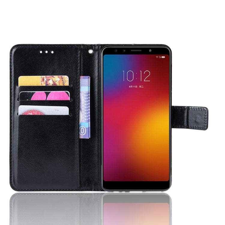 Retro Crazy Horse Texture Horizontal Flip Leather Case for Lenovo K5S,