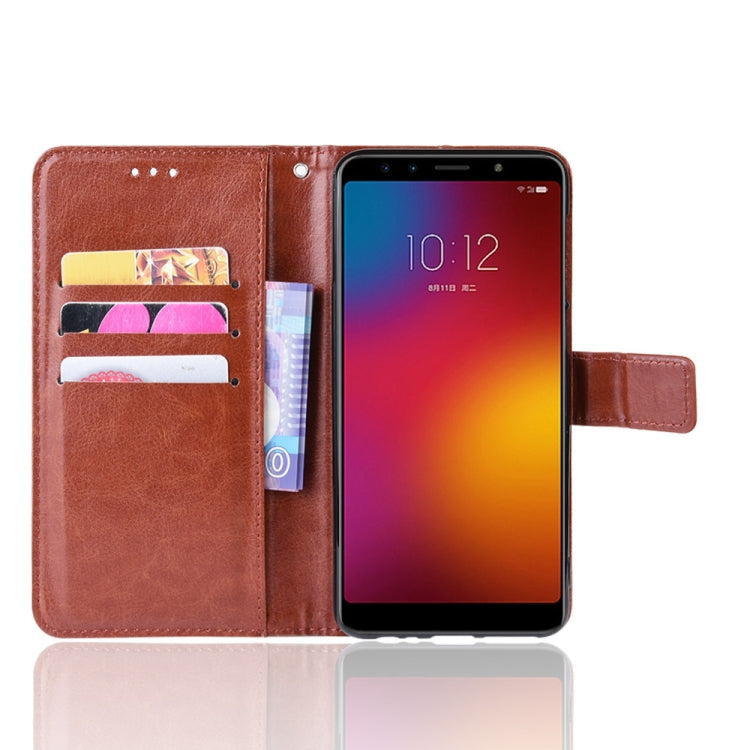 Retro Crazy Horse Texture Horizontal Flip Leather Case for Lenovo K5S,