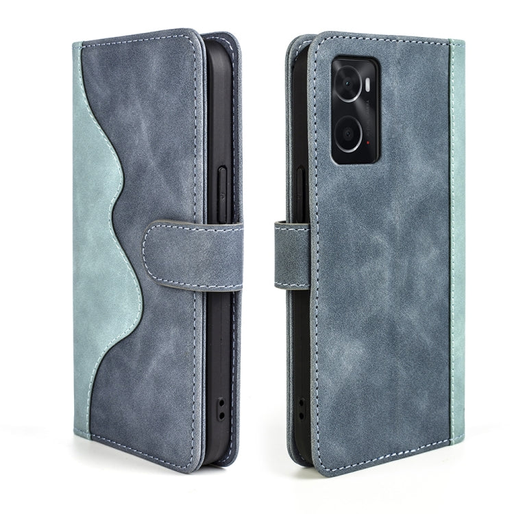 For OPPO A36 / A76 Stitching Horizontal Flip Leather Phone Case