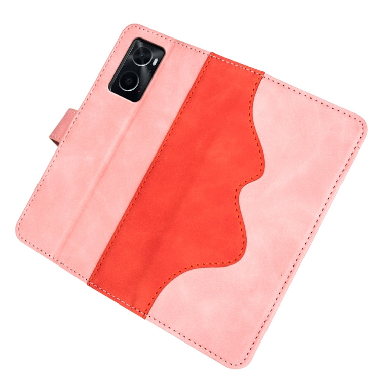 For OPPO A36 / A76 Stitching Horizontal Flip Leather Phone Case