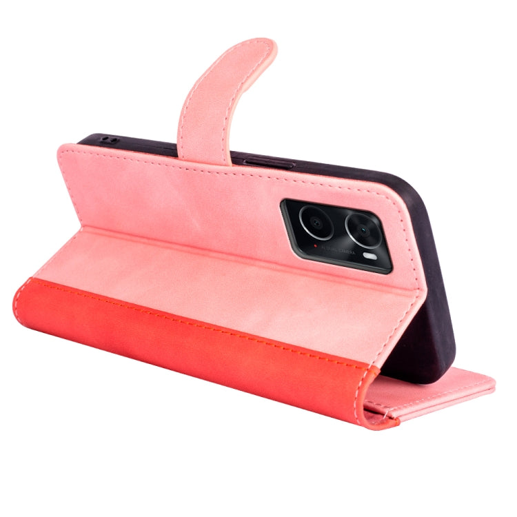 For OPPO A36 / A76 Stitching Horizontal Flip Leather Phone Case