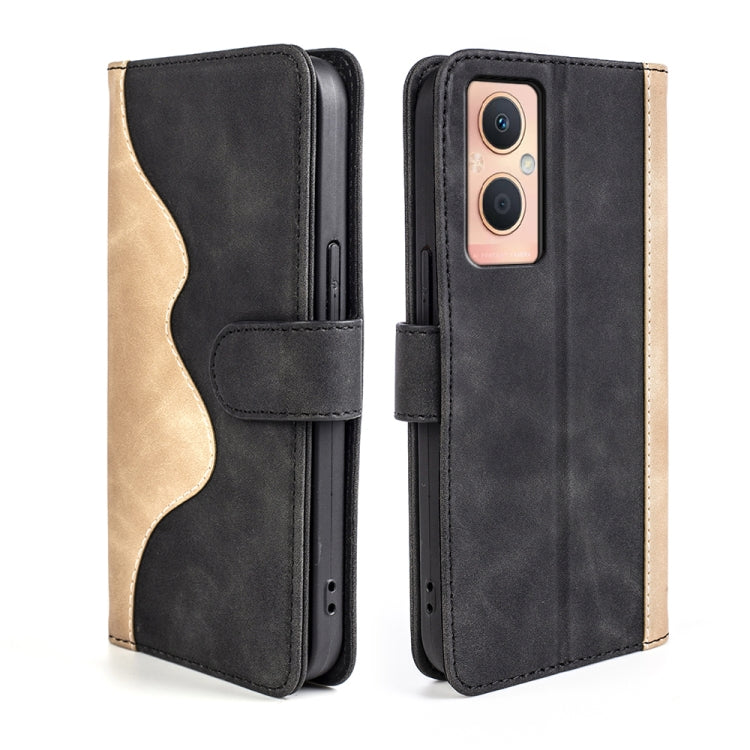 For OPPO A96 5G Stitching Horizontal Flip Leather Phone Case