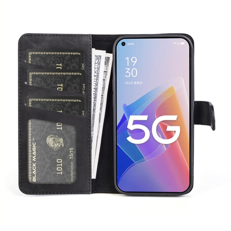 For OPPO A96 5G Stitching Horizontal Flip Leather Phone Case