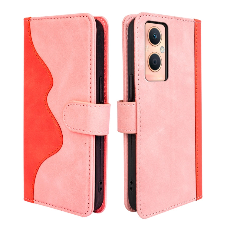 For OPPO A96 5G Stitching Horizontal Flip Leather Phone Case