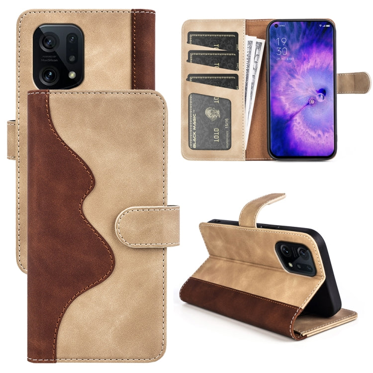 For OPPO Find X5 Stitching Horizontal Flip Leather Phone Case