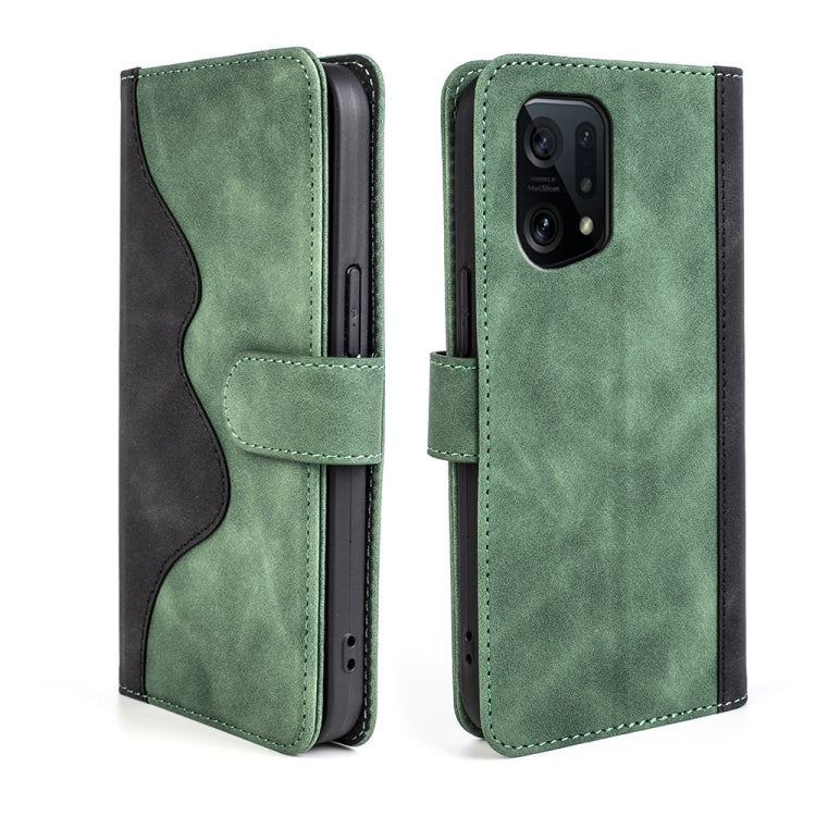 For OPPO Find X5 Stitching Horizontal Flip Leather Phone Case