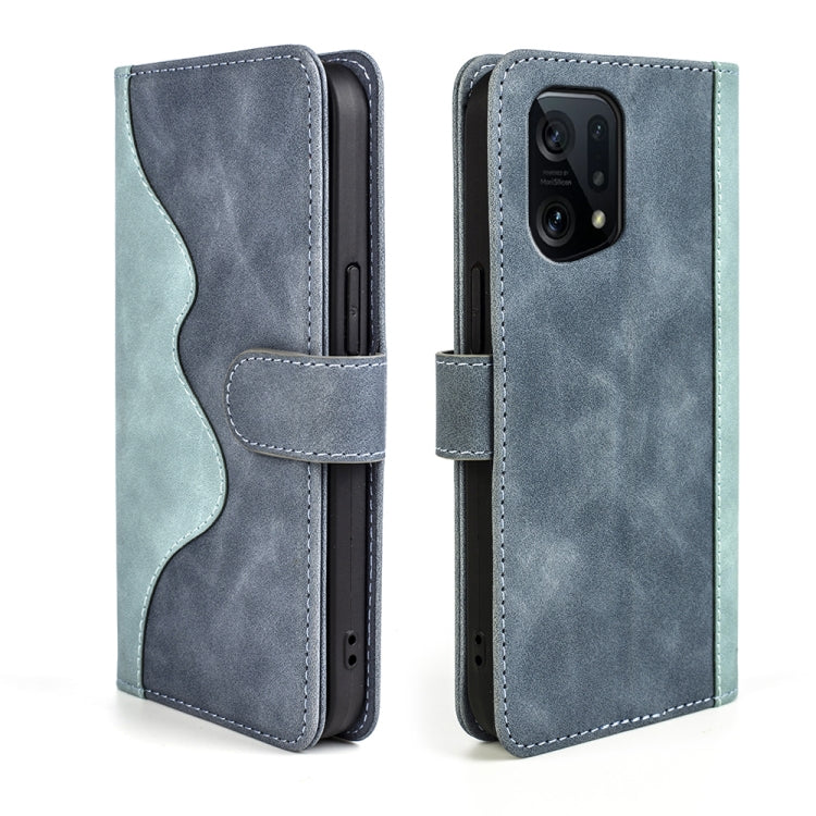 For OPPO Find X5 Stitching Horizontal Flip Leather Phone Case