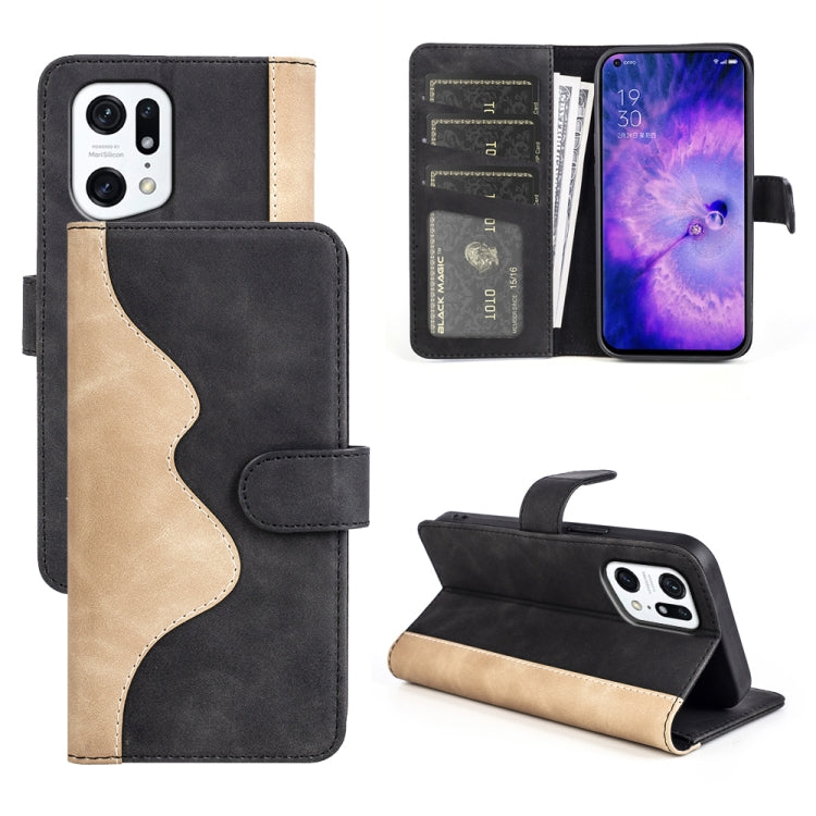For OPPO Find X5 Pro Stitching Horizontal Flip Leather Phone Case