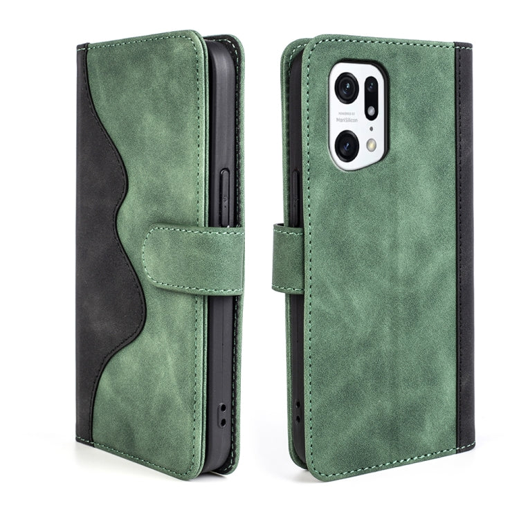 For OPPO Find X5 Pro Stitching Horizontal Flip Leather Phone Case