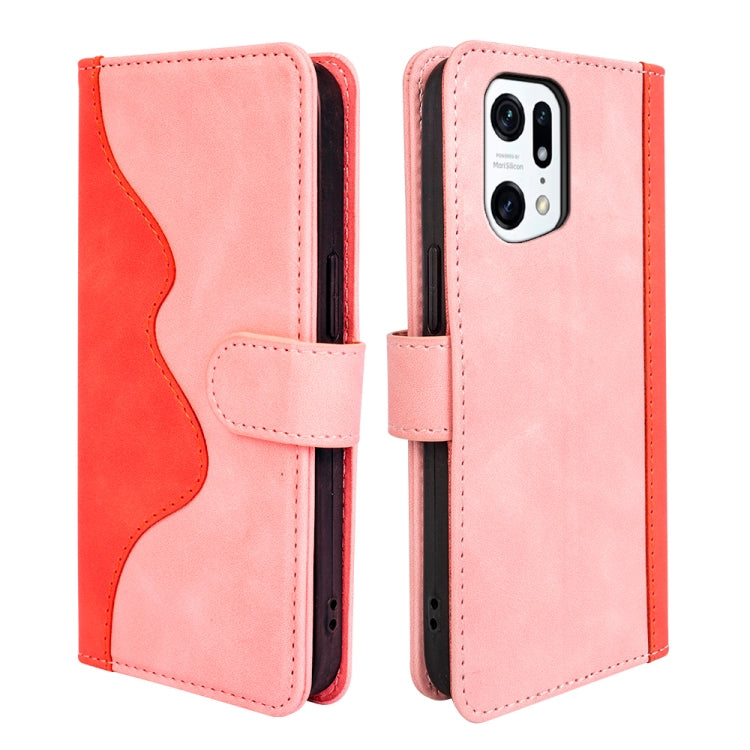 For OPPO Find X5 Pro Stitching Horizontal Flip Leather Phone Case