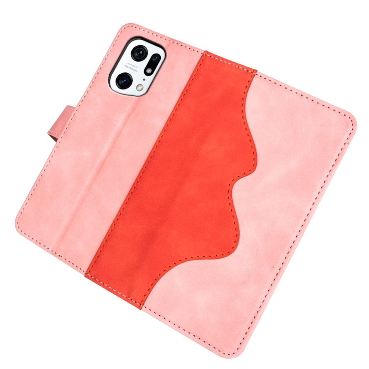 For OPPO Find X5 Pro Stitching Horizontal Flip Leather Phone Case