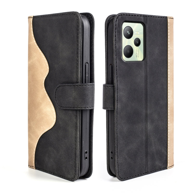 For OPPO Realme C35 Stitching Horizontal Flip Leather Phone Case