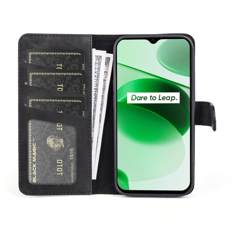 For OPPO Realme C35 Stitching Horizontal Flip Leather Phone Case