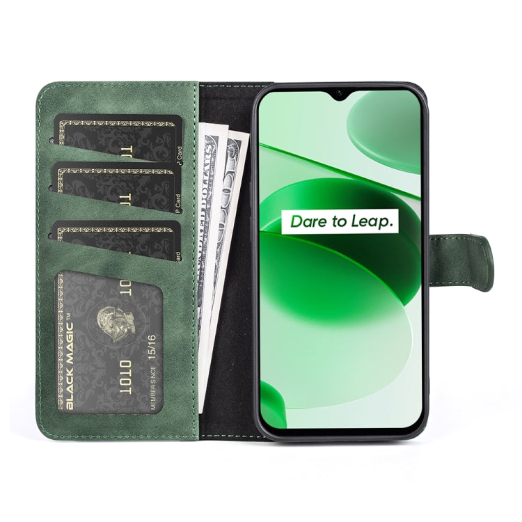 For OPPO Realme C35 Stitching Horizontal Flip Leather Phone Case