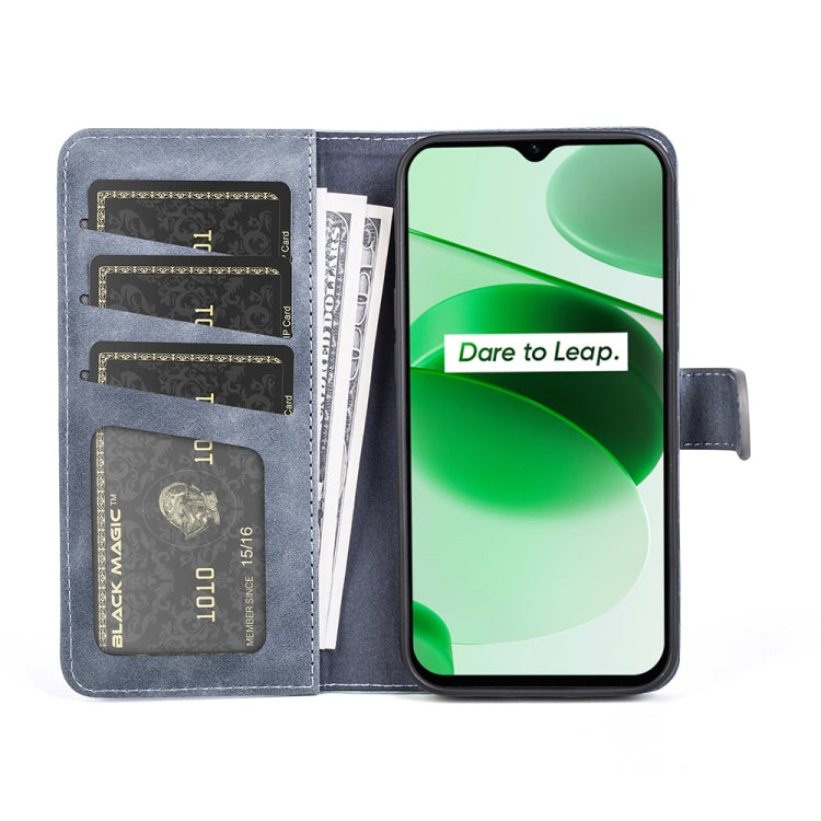 For OPPO Realme C35 Stitching Horizontal Flip Leather Phone Case