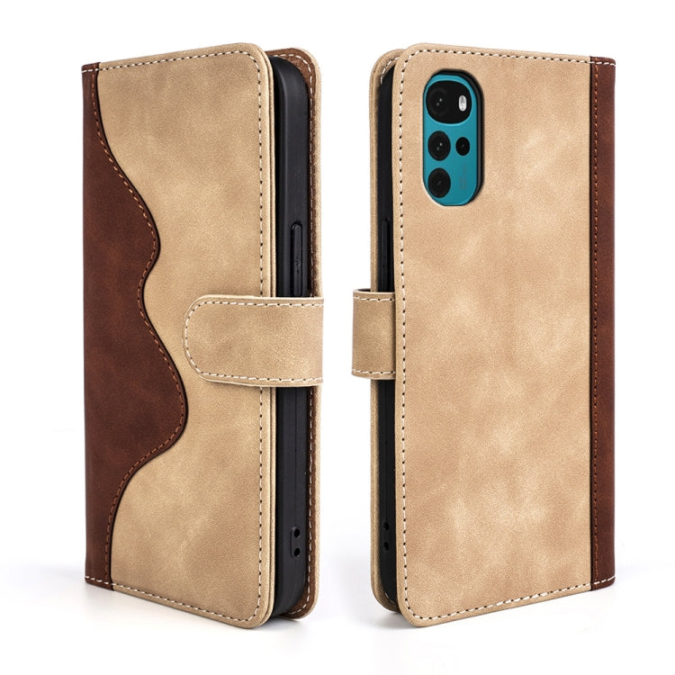 For Motorola Moto G22 4G Stitching Horizontal Flip Leather Phone Case