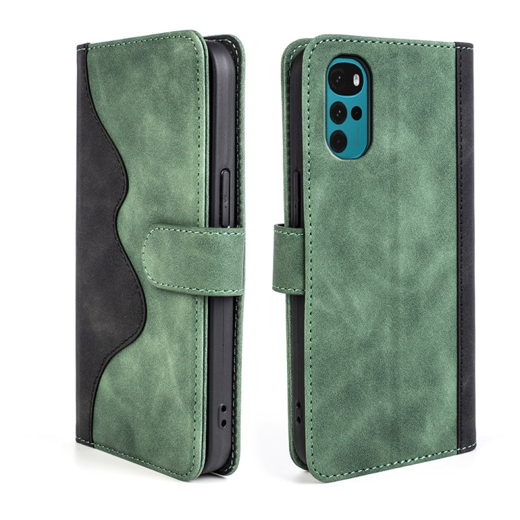 For Motorola Moto G22 4G Stitching Horizontal Flip Leather Phone Case