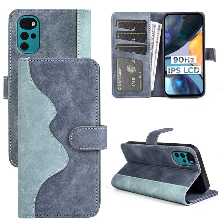 For Motorola Moto G22 4G Stitching Horizontal Flip Leather Phone Case