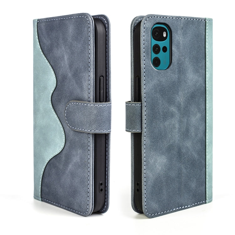 For Motorola Moto G22 4G Stitching Horizontal Flip Leather Phone Case