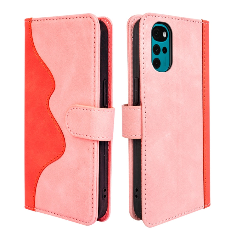 For Motorola Moto G22 4G Stitching Horizontal Flip Leather Phone Case