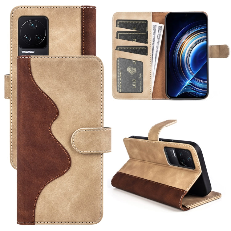 For Xiaomi Redmi K50 Stitching Horizontal Flip Leather Phone Case