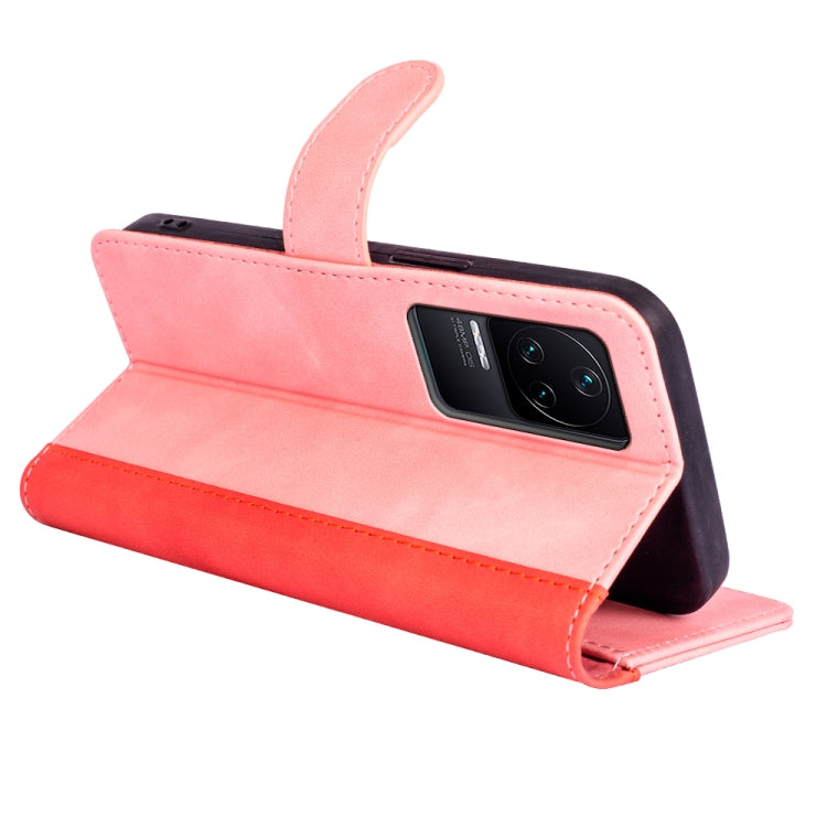 For Xiaomi Redmi K50 Stitching Horizontal Flip Leather Phone Case