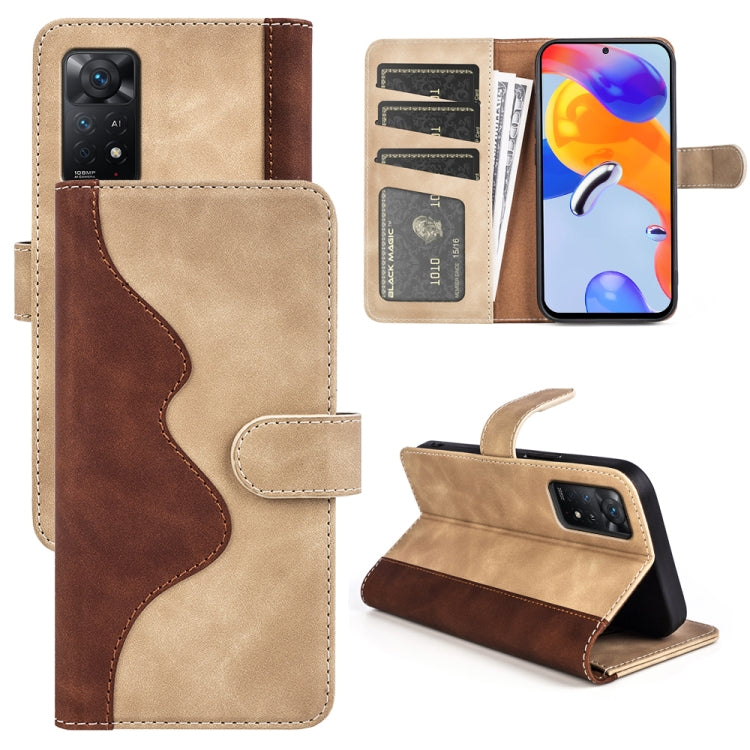 For Xiaomi Redmi Note 11 Pro 5G Global / 4G Stitching Horizontal Flip Leather Phone Case
