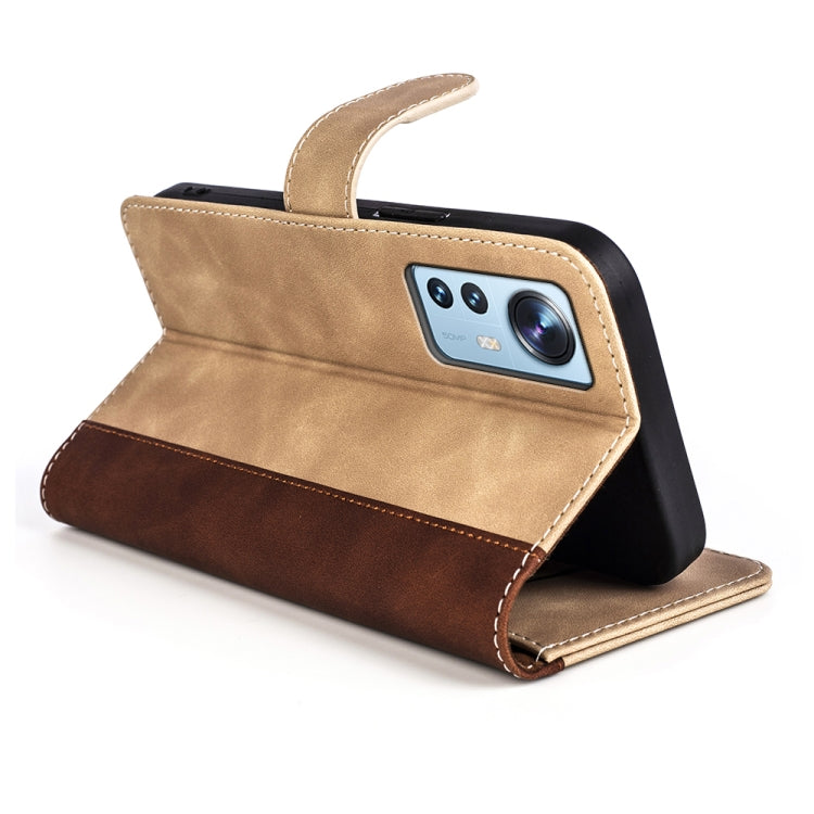 For Xiaomi 12 Stitching Horizontal Flip Leather Phone Case