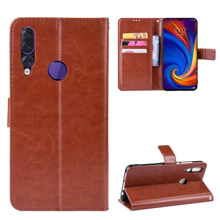 Retro Crazy Horse Texture Horizontal Flip Leather Case for Lenovo Z5S, with Holder & Card Slots & Photo Frame