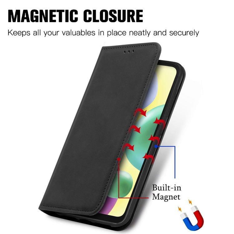 For Xiaomi Redmi 10A Retro Skin Feel Magnetic Leather Phone Case