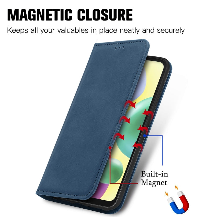 For Xiaomi Redmi 10A Retro Skin Feel Magnetic Leather Phone Case