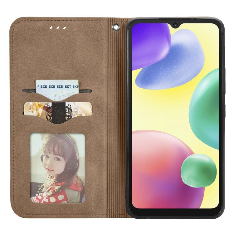 For Xiaomi Redmi 10A Retro Skin Feel Magnetic Leather Phone Case