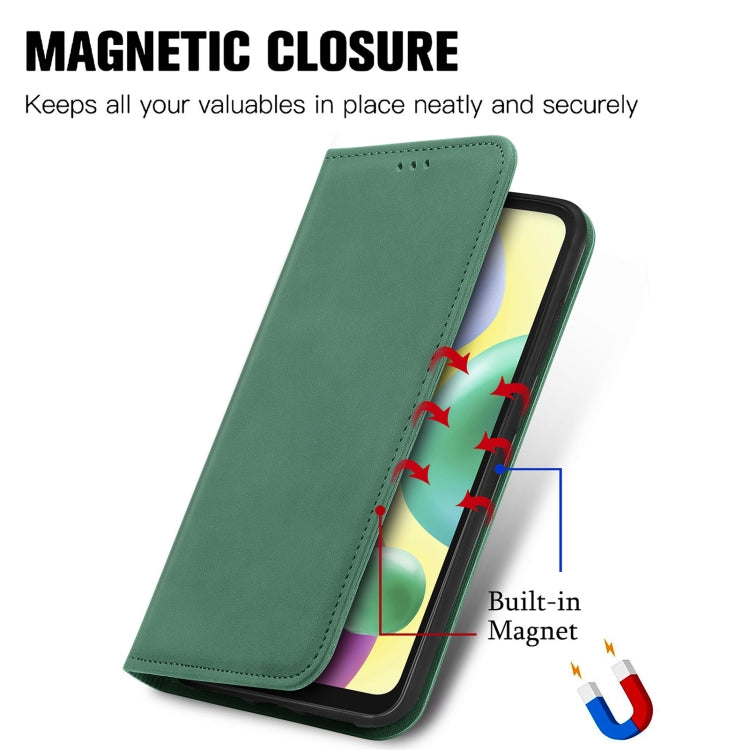 For Xiaomi Redmi 10A Retro Skin Feel Magnetic Leather Phone Case