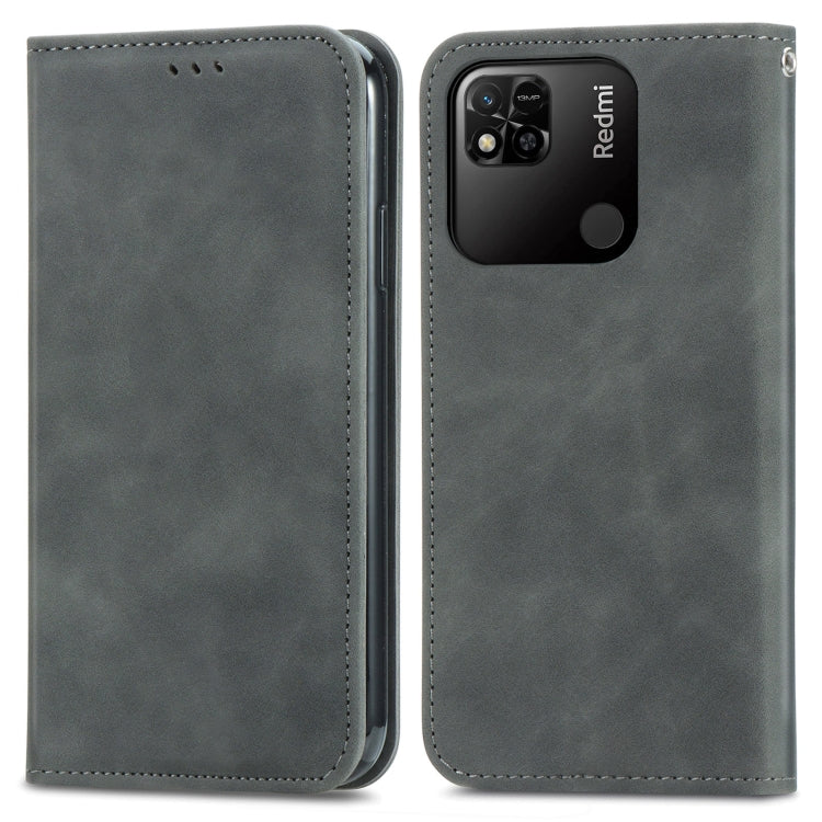 For Xiaomi Redmi 10A Retro Skin Feel Magnetic Leather Phone Case