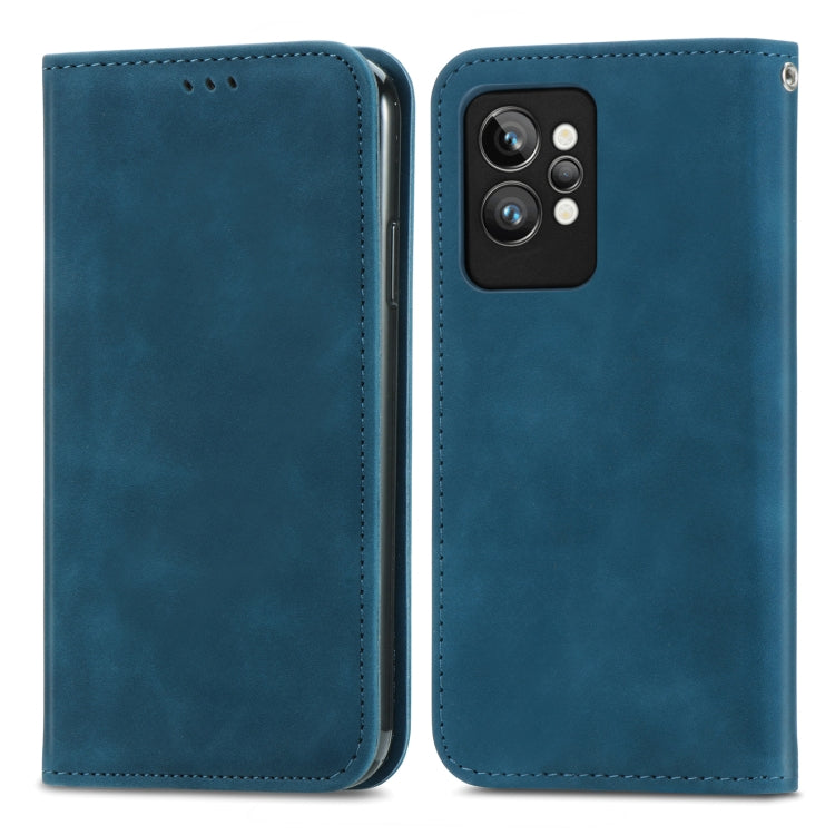For OPPO Realme GT2 Pro Retro Skin Feel Magnetic Leather Phone Case