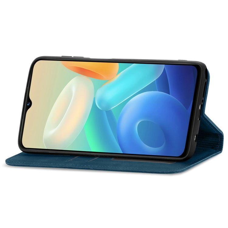 For vivo Y55 5G Retro Skin Feel Magnetic Leather Phone Case