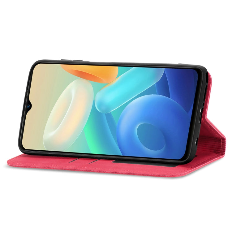 For vivo Y55 5G Retro Skin Feel Magnetic Leather Phone Case